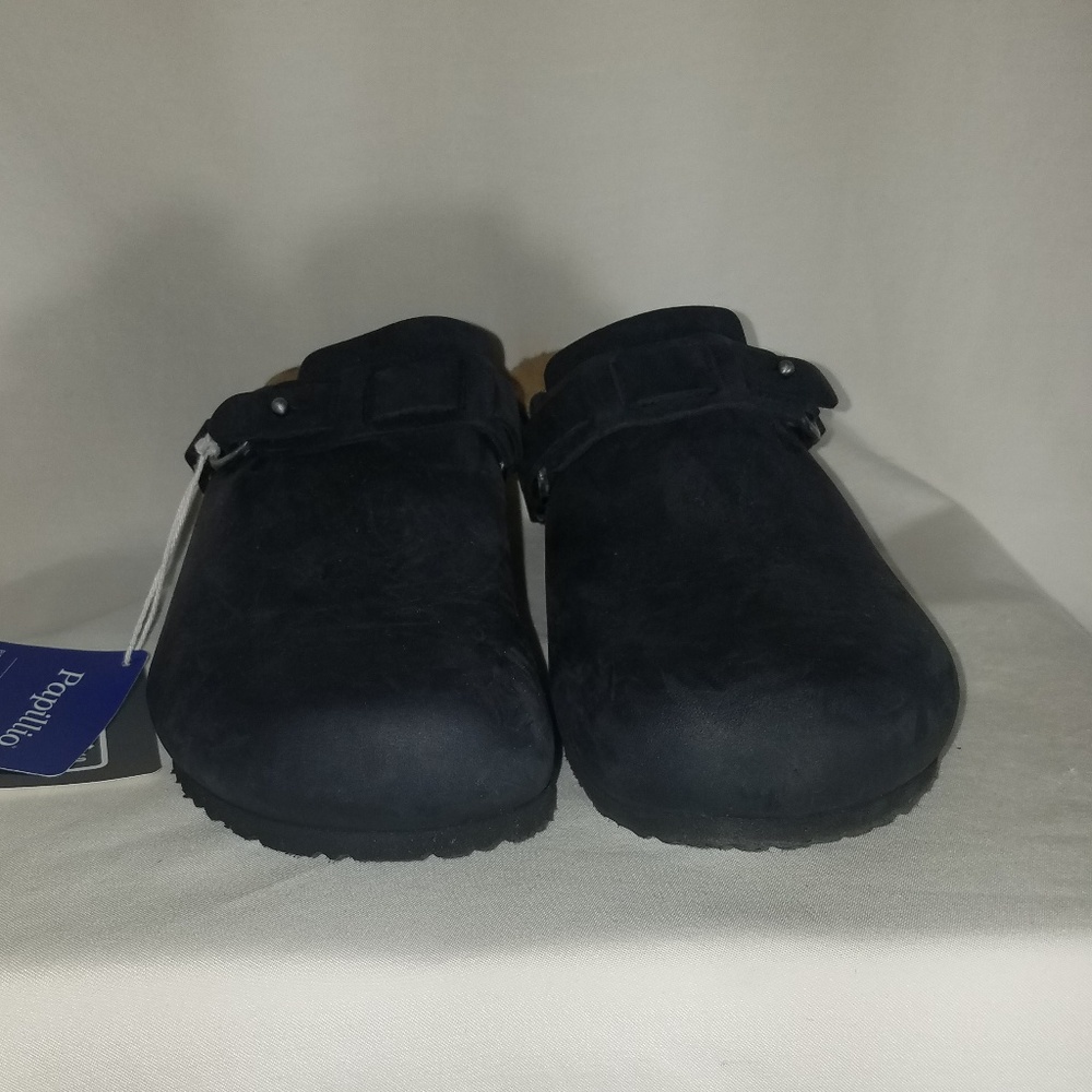 New Birkenstock Papillio Black Heeled Leather
